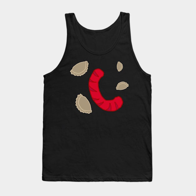 Polish kielbasa and pierogi Tank Top by Slavstuff